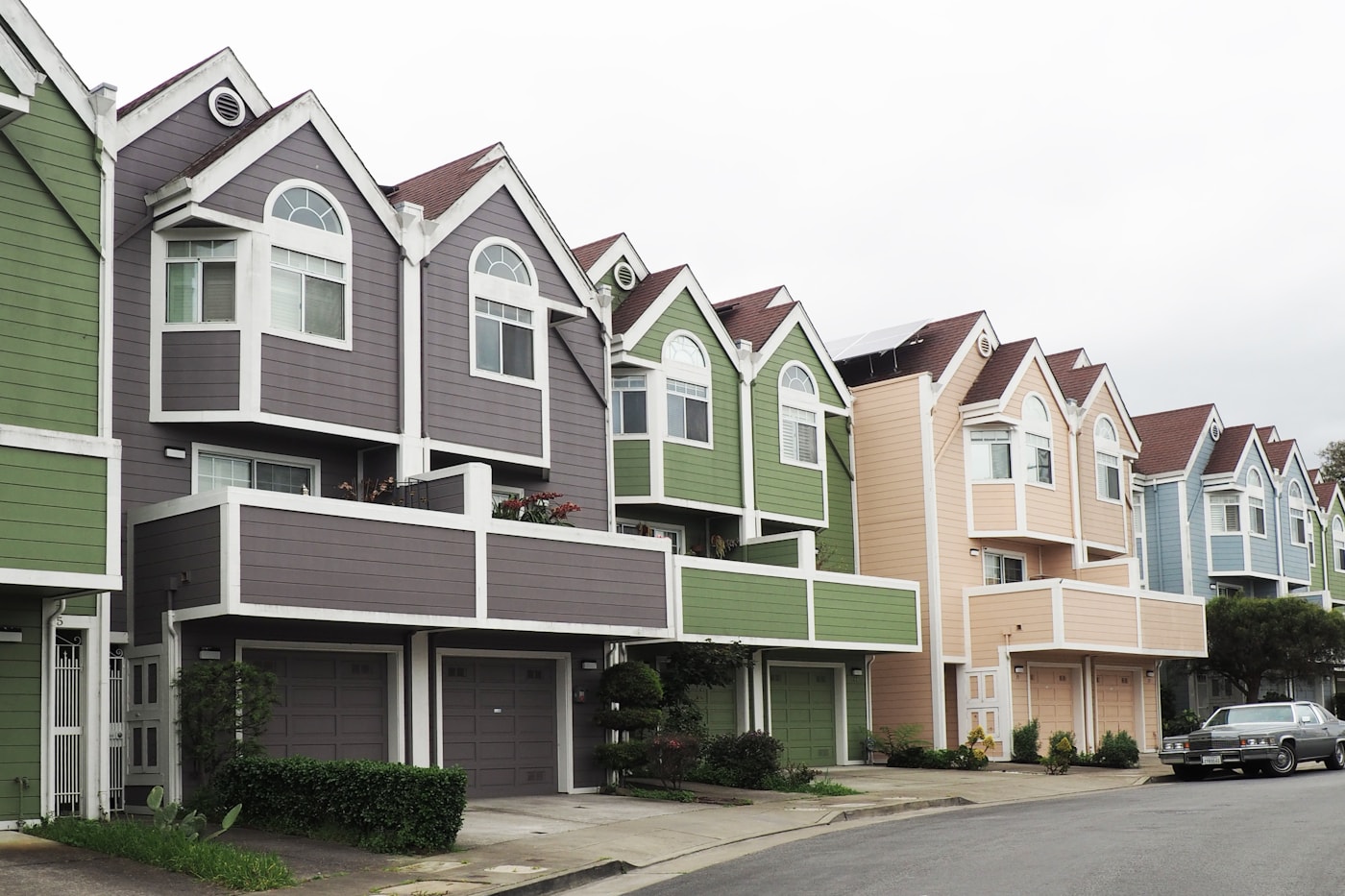 Colorful Fremont townhomes with garage doors — Centerville to Warm Springs, same-day repair